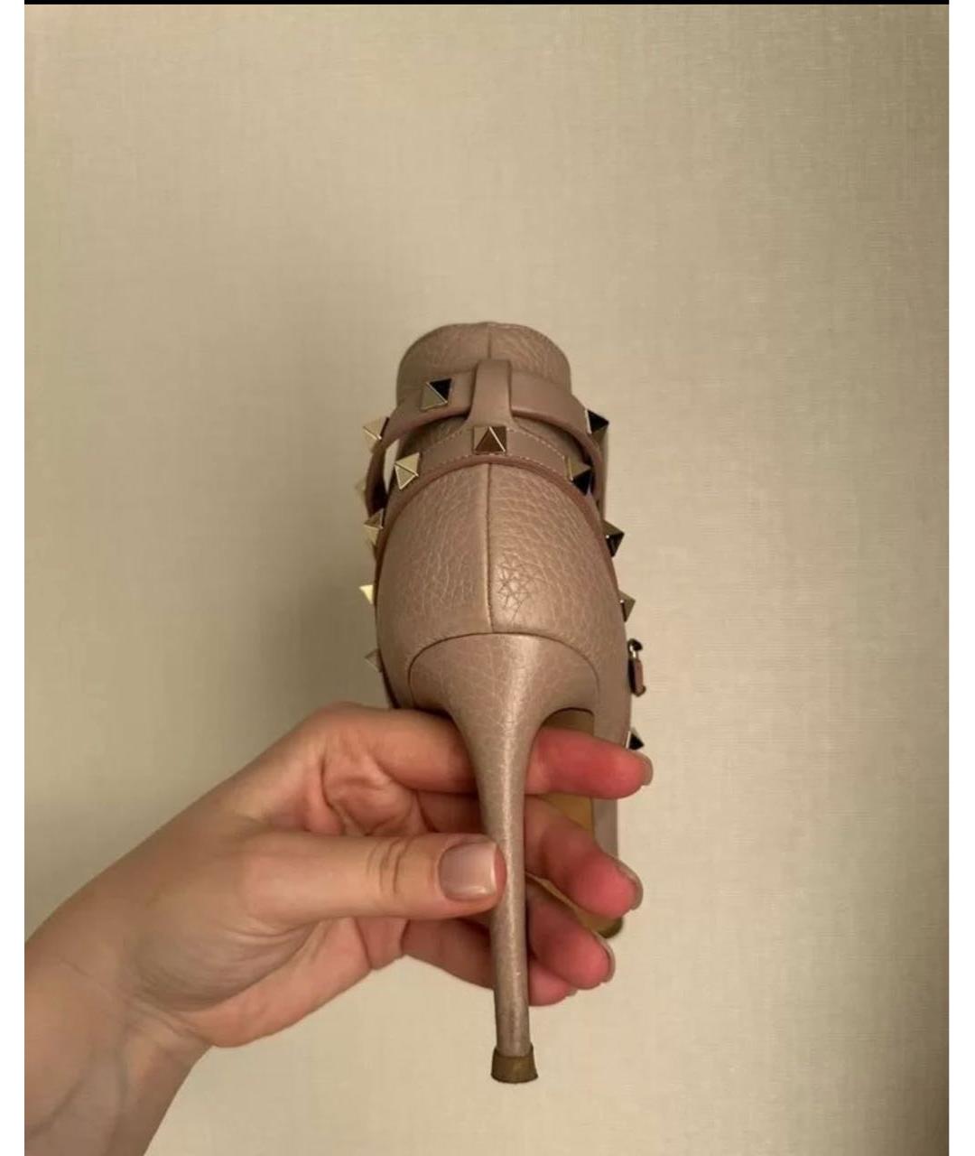 VALENTINO Розовые кожаные полусапоги, фото 4