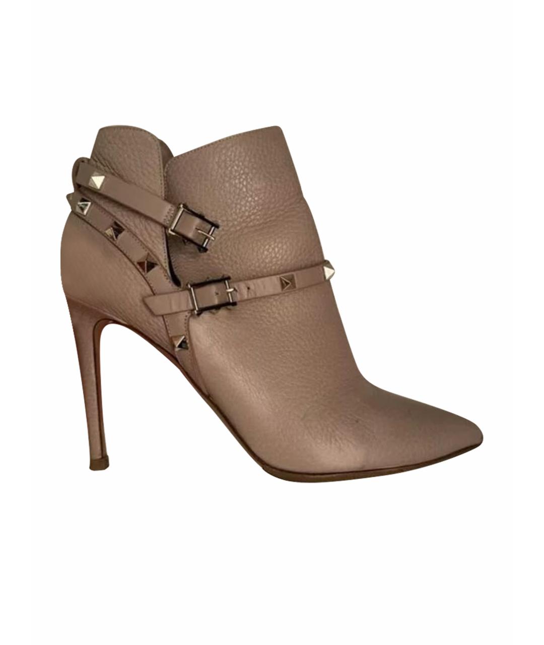 VALENTINO Розовые кожаные полусапоги, фото 1