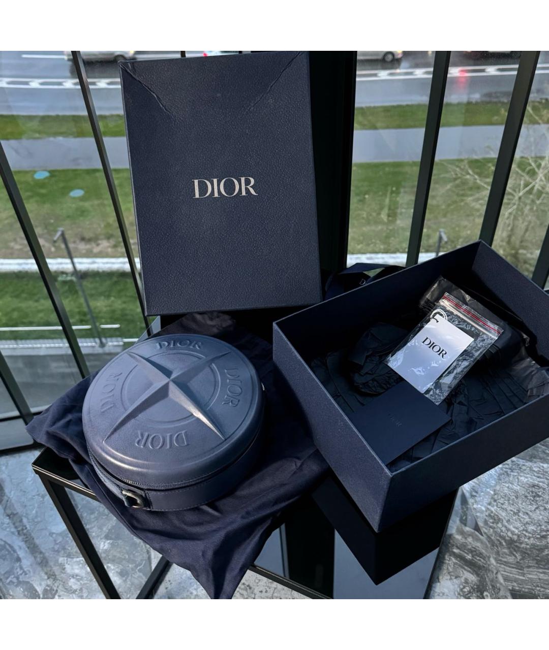 STONE ISLAND Темно-синяя кожаная сумка на плечо, фото 3