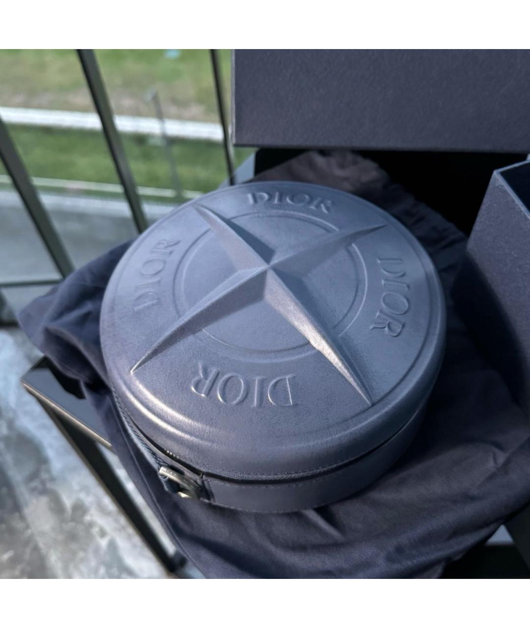 STONE ISLAND Темно-синяя кожаная сумка на плечо, фото 4