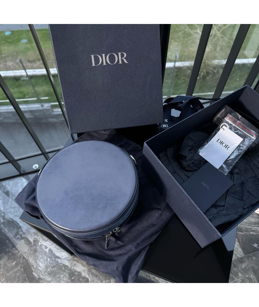 STONE ISLAND Темно-синяя кожаная сумка на плечо, фото 5