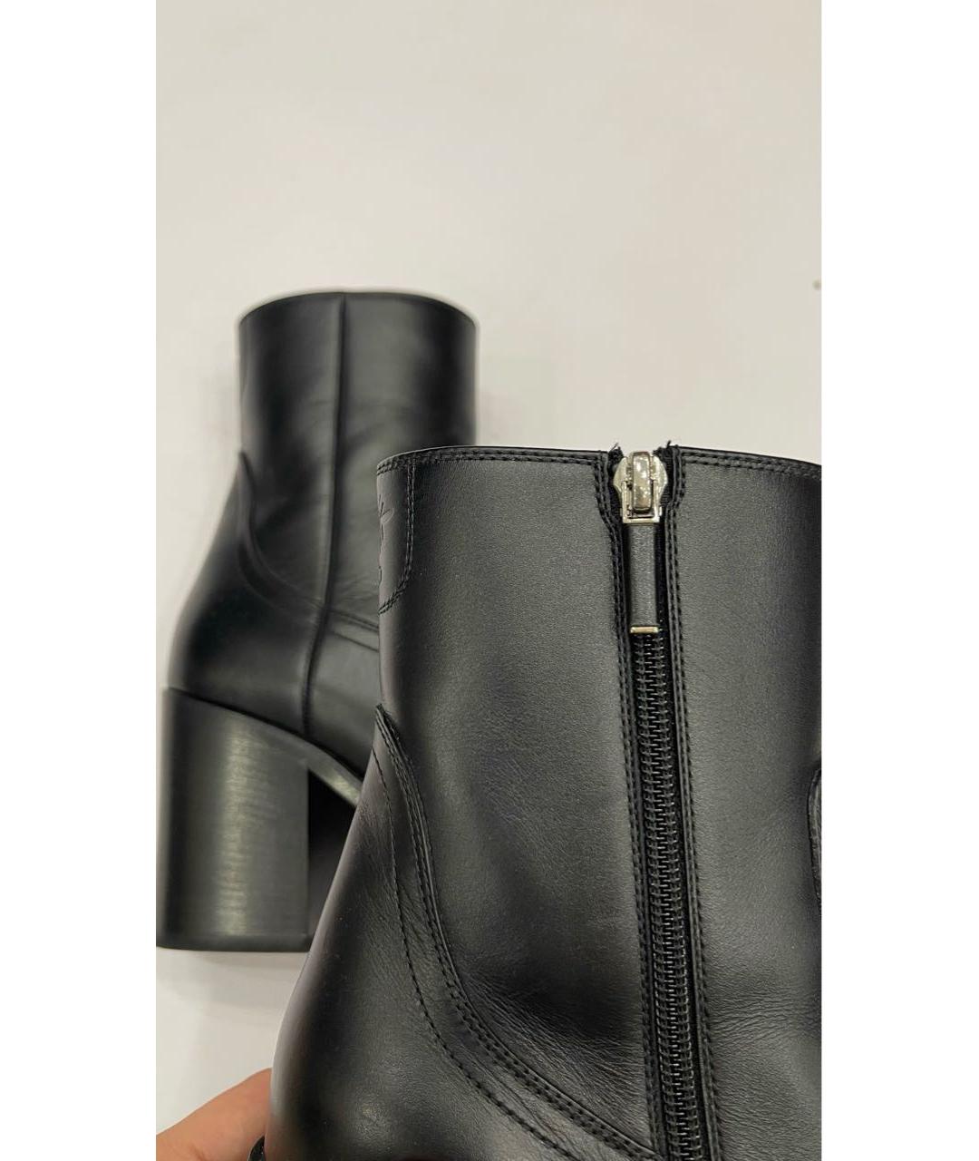CHRISTIAN DIOR Черные кожаные ботильоны, фото 6