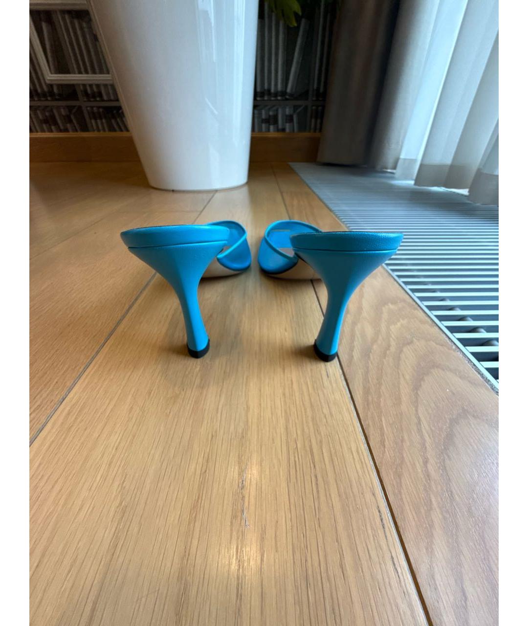 THE ATTICO Бирюзовые мюли, фото 4