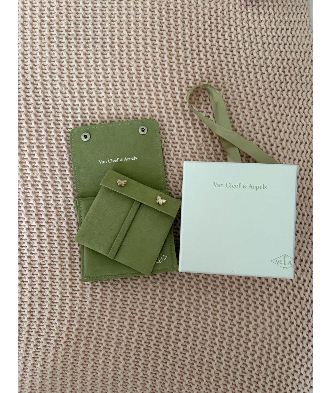 VAN CLEEF & ARPELS Белые серьги из желтого золота, фото 4