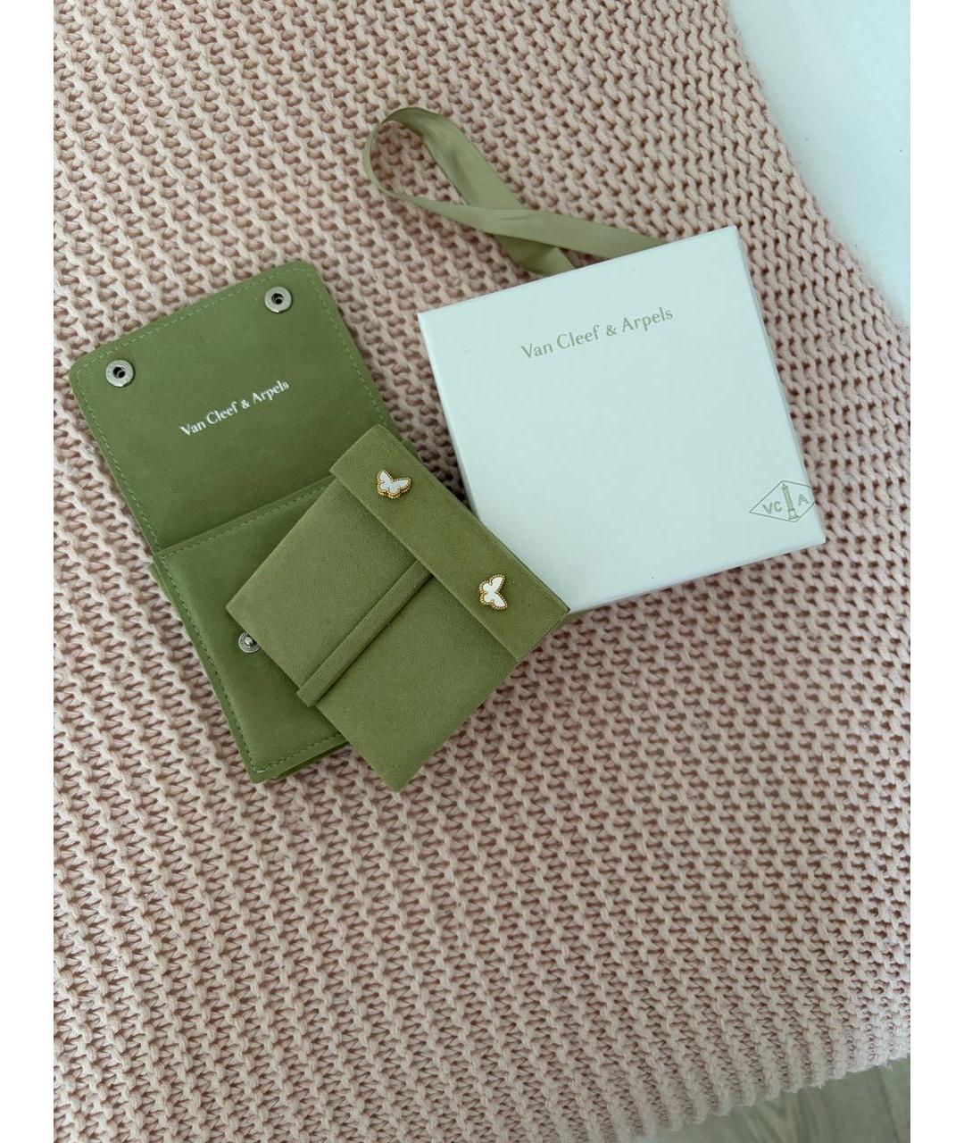 VAN CLEEF & ARPELS Белые серьги из желтого золота, фото 5