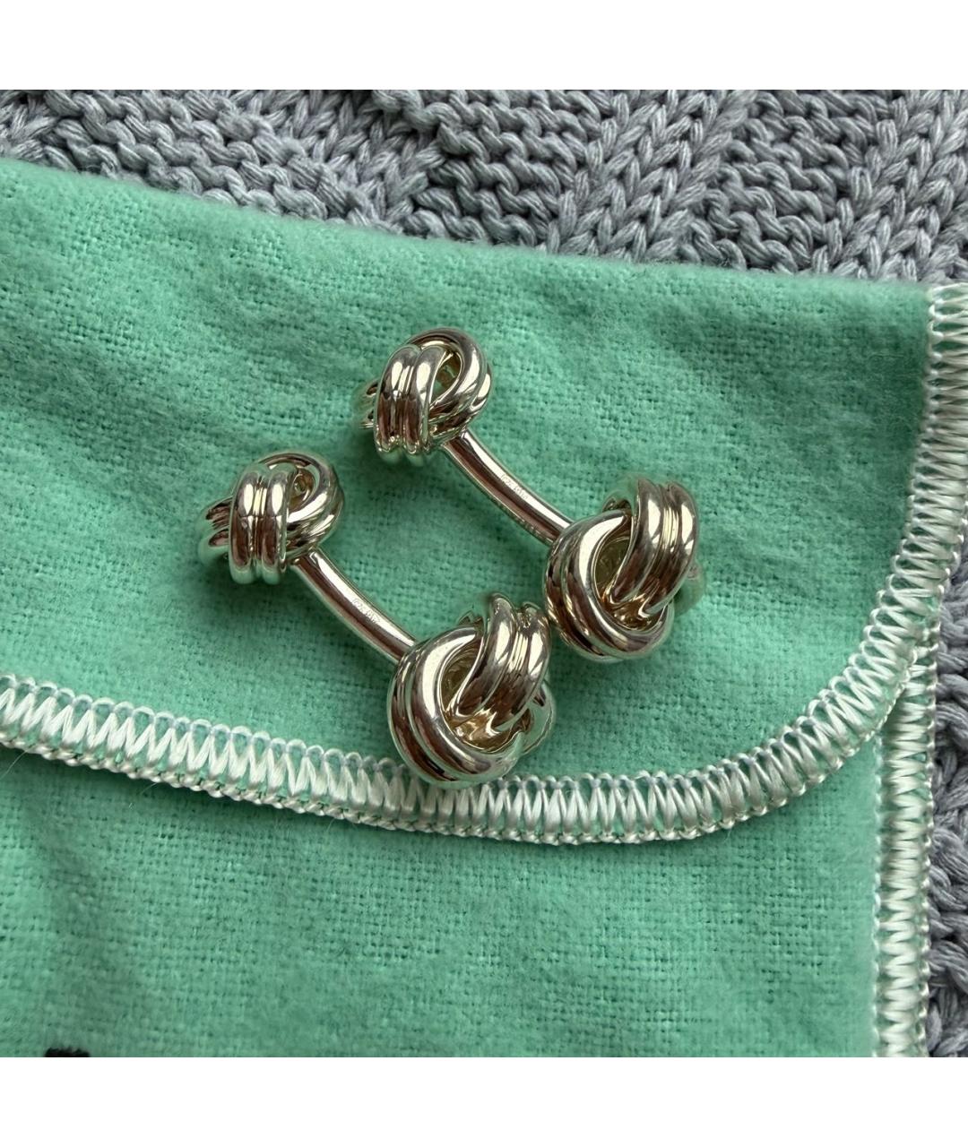 TIFFANY&CO Серебряные серебряные запонки, фото 7