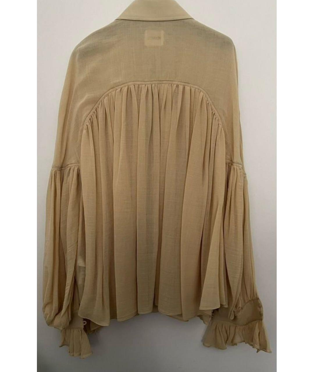 KHAITE Бежевая шерстяная блузы, фото 3