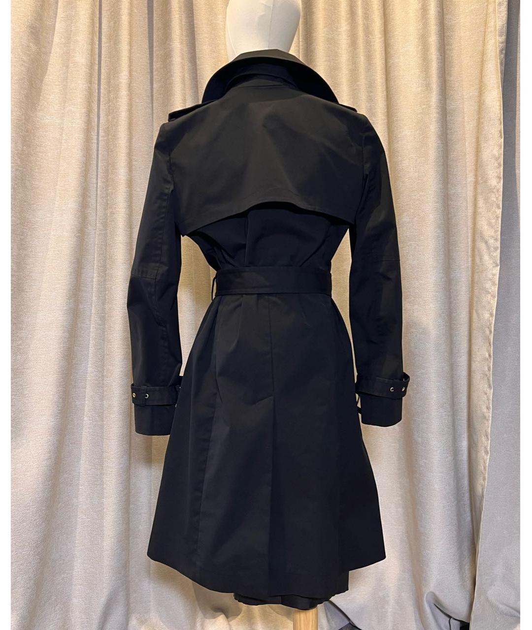 FERRAGAMO Черный хлопковый тренч/плащ, фото 2