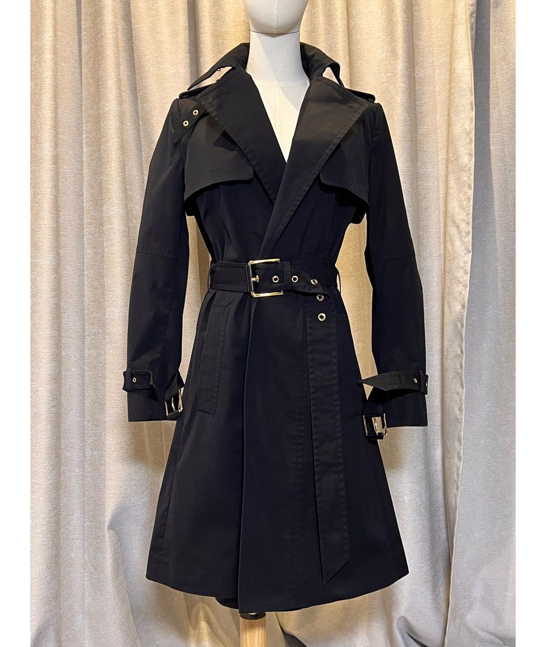 FERRAGAMO Черный хлопковый тренч/плащ, фото 9