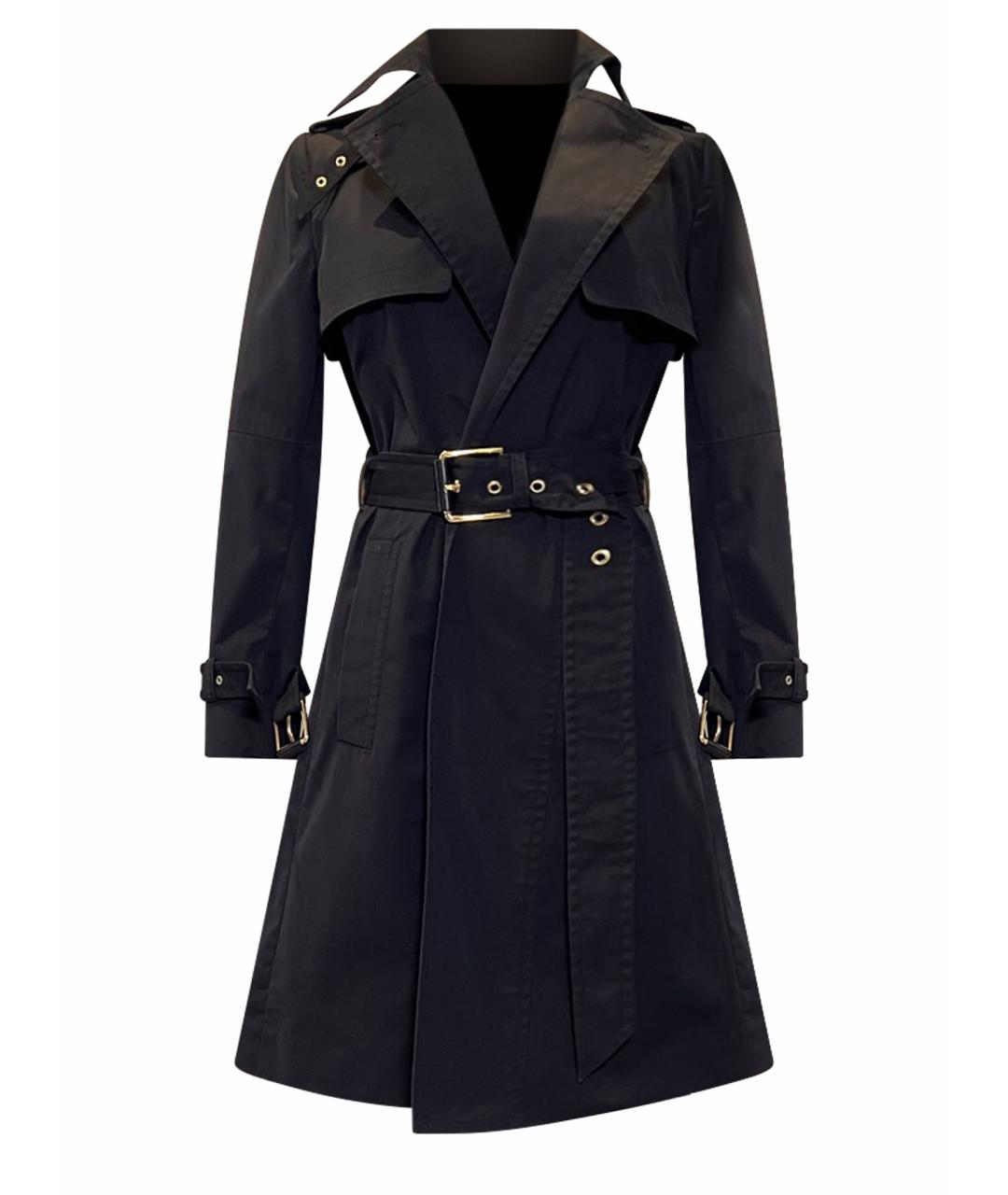 FERRAGAMO Черный хлопковый тренч/плащ, фото 1