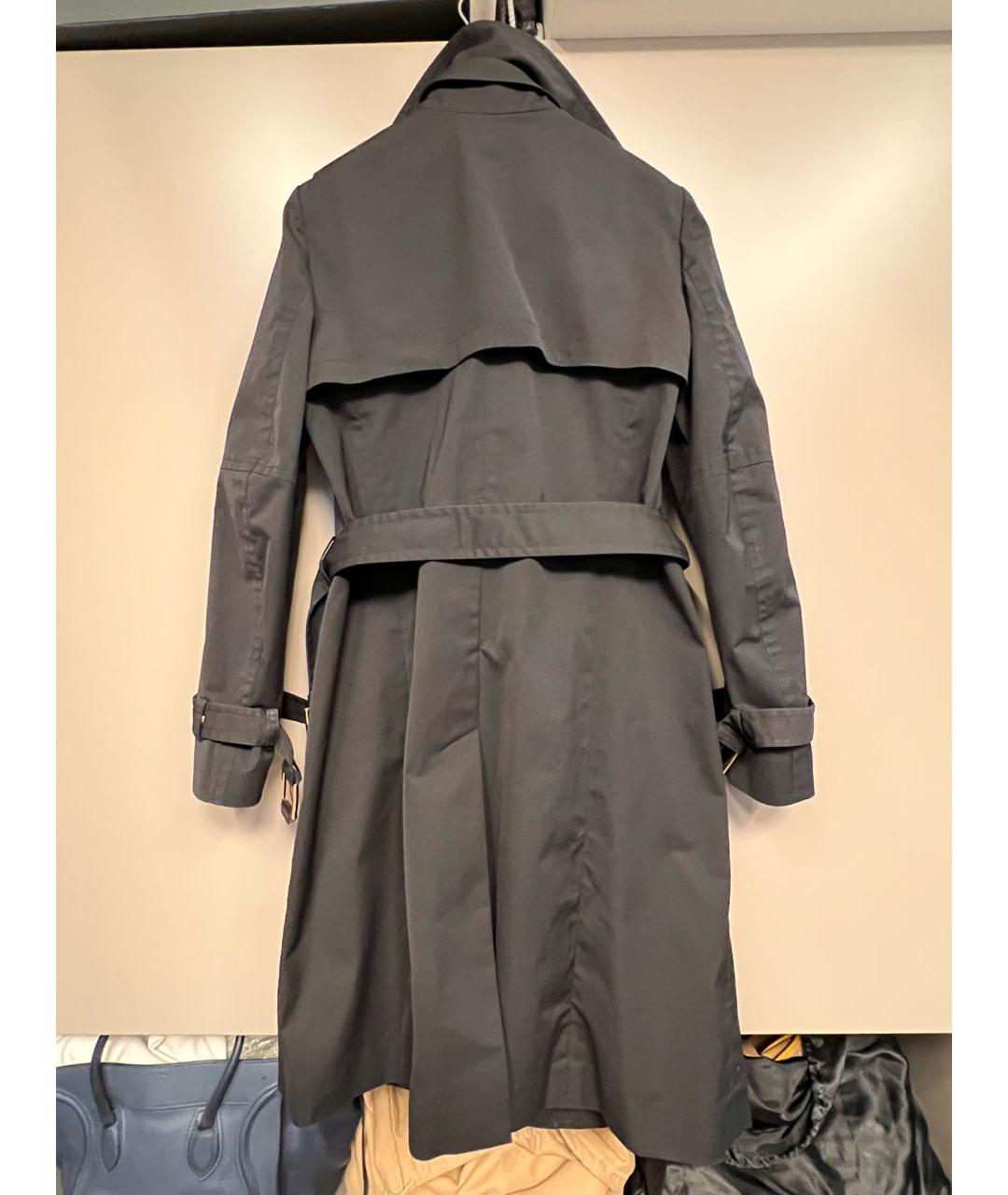 FERRAGAMO Черный хлопковый тренч/плащ, фото 8