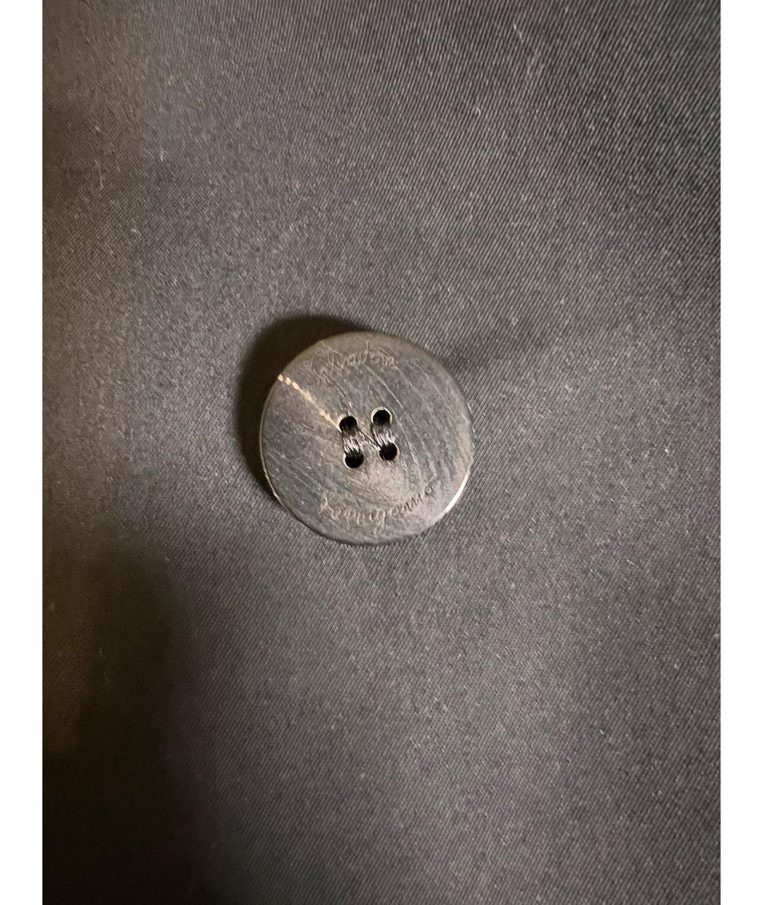 FERRAGAMO Черный хлопковый тренч/плащ, фото 6