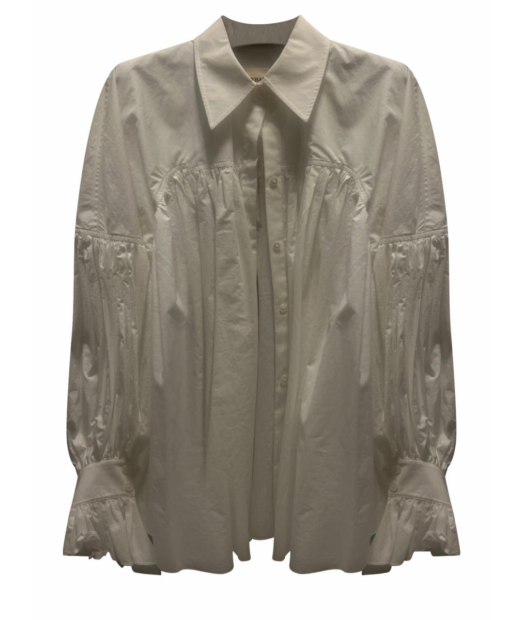 KHAITE Белая хлопковая блузы, фото 1