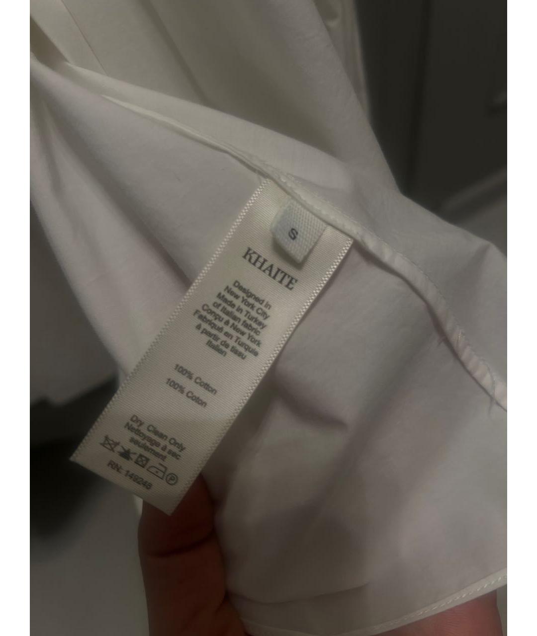 KHAITE Белая хлопковая блузы, фото 4