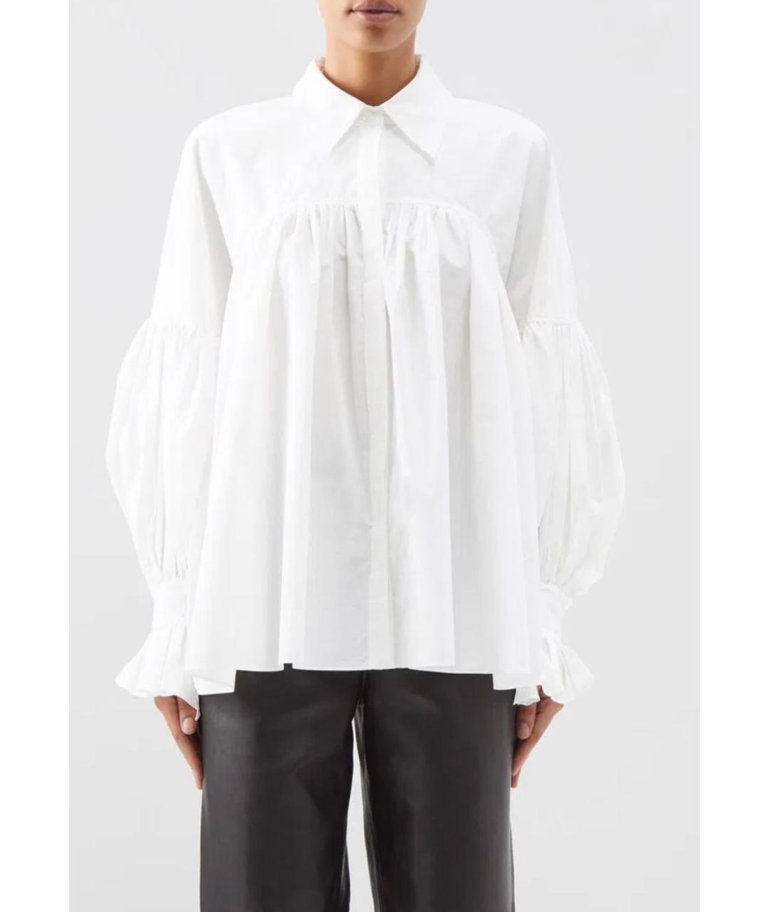 KHAITE Белая хлопковая блузы, фото 5