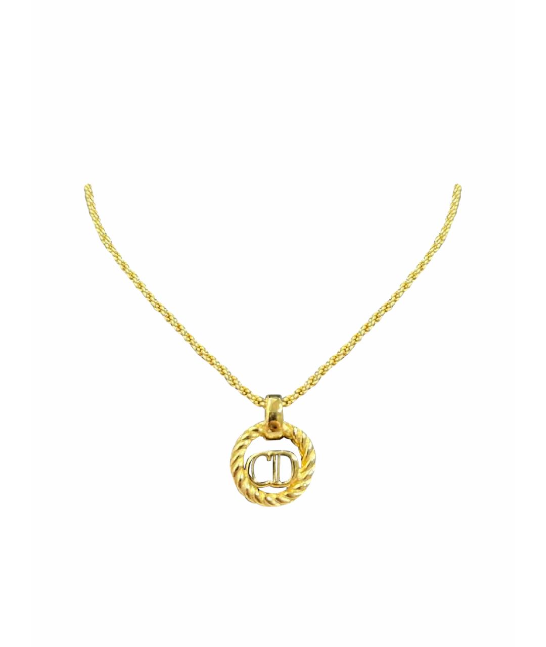 CHRISTIAN DIOR Золотая металлическая подвеска, фото 1