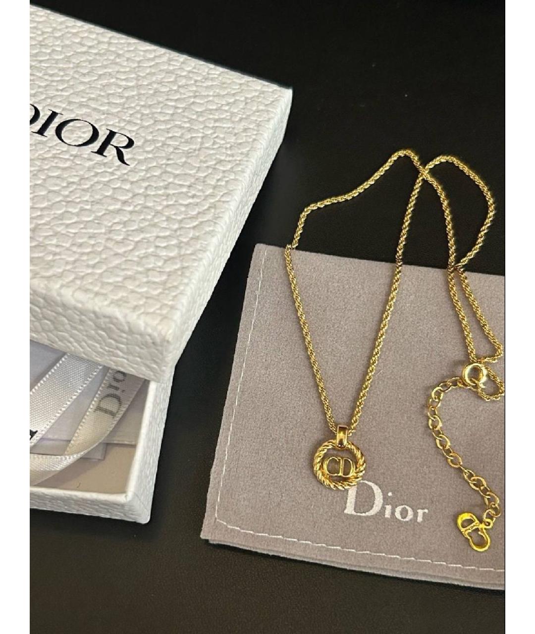 CHRISTIAN DIOR Золотая металлическая подвеска, фото 3