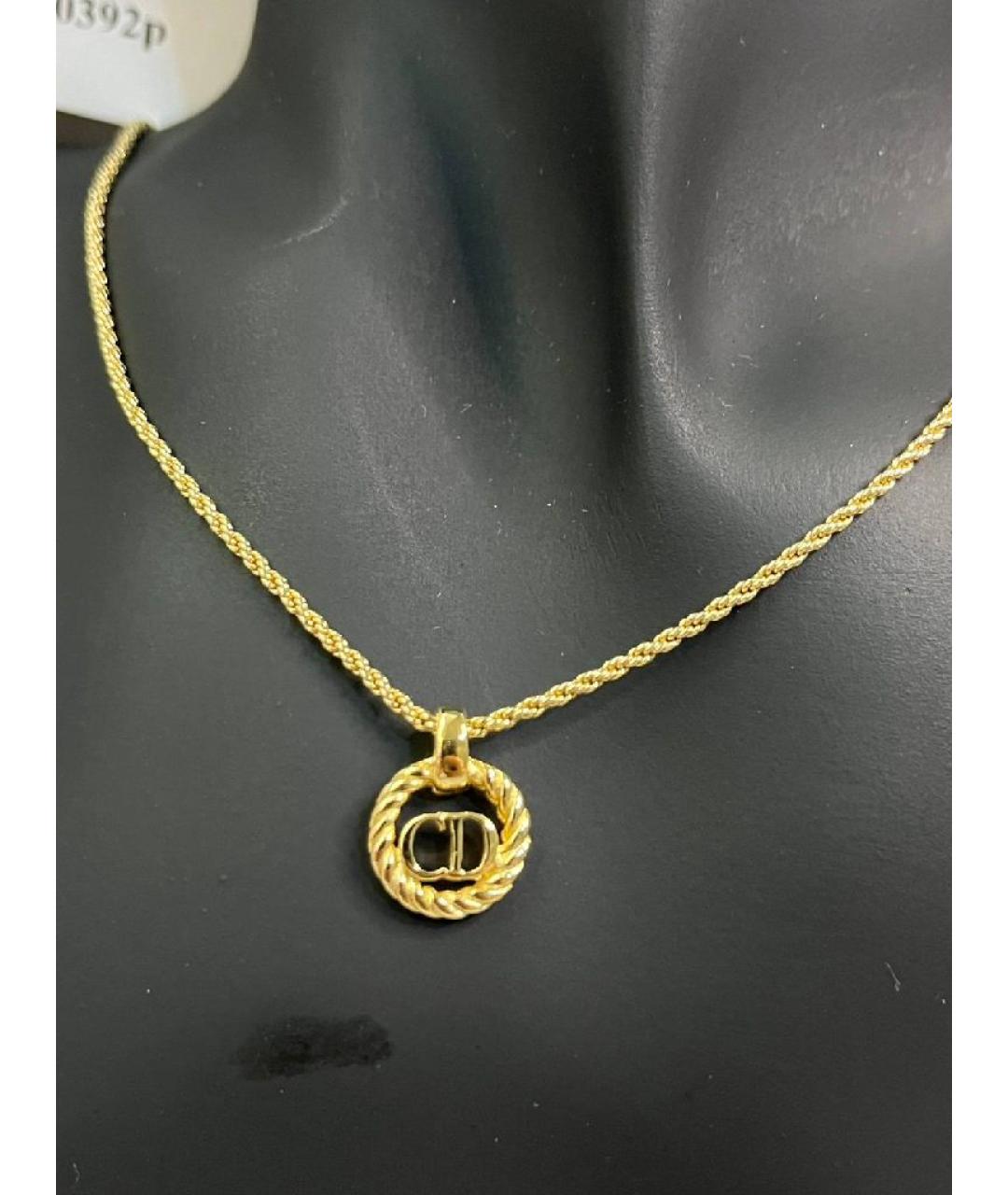CHRISTIAN DIOR Золотая металлическая подвеска, фото 7