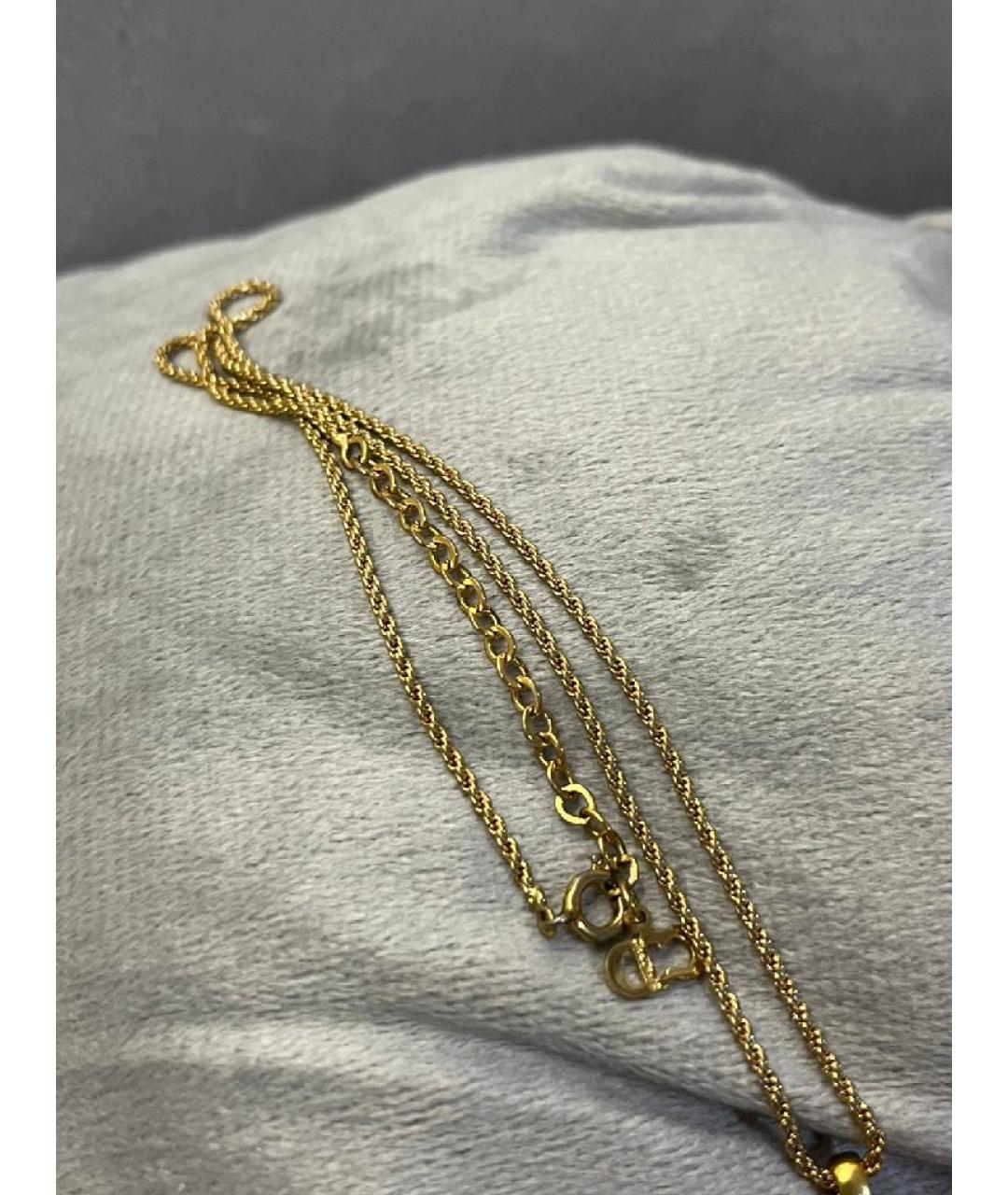 CHRISTIAN DIOR Золотая металлическая подвеска, фото 5