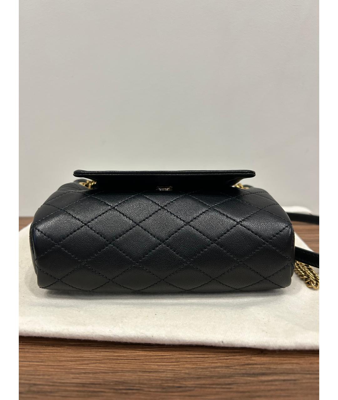 SAINT LAURENT Черная кожаная сумка через плечо, фото 3