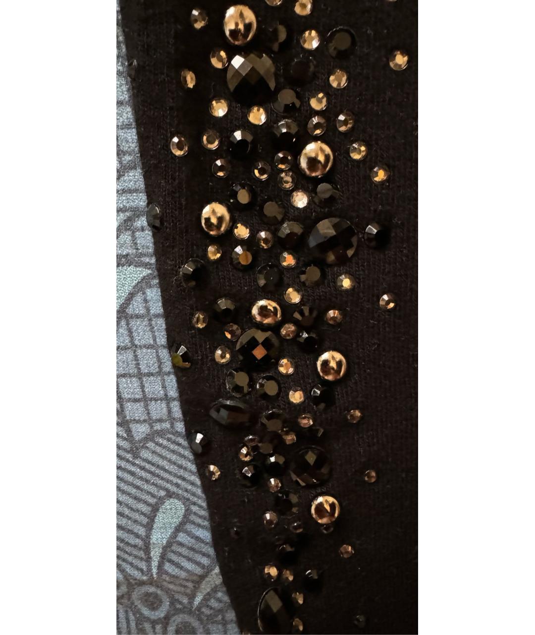 MAX MARA Черные хлопковые леггинсы и велосипедки, фото 3