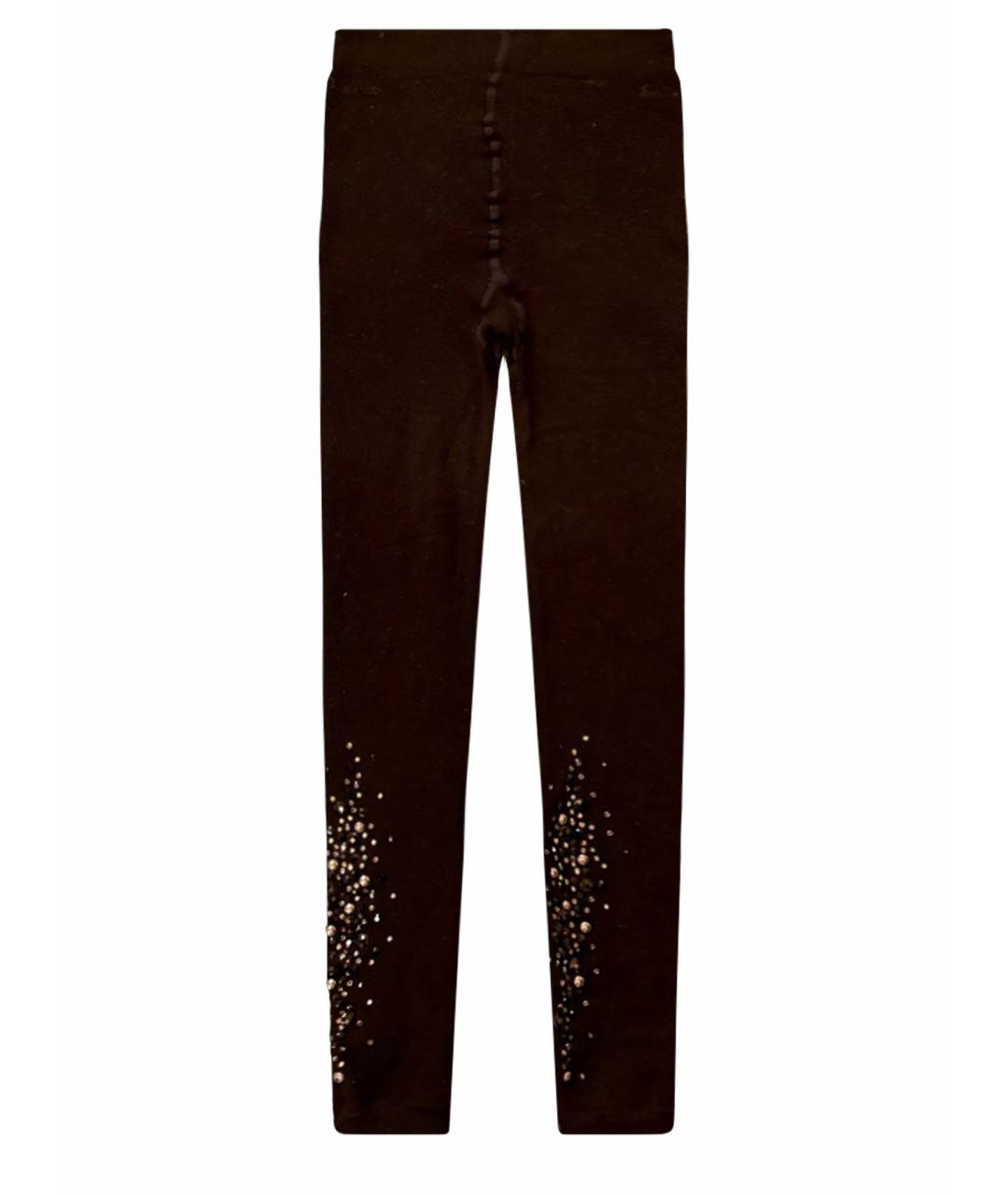 MAX MARA Черные хлопковые леггинсы и велосипедки, фото 1