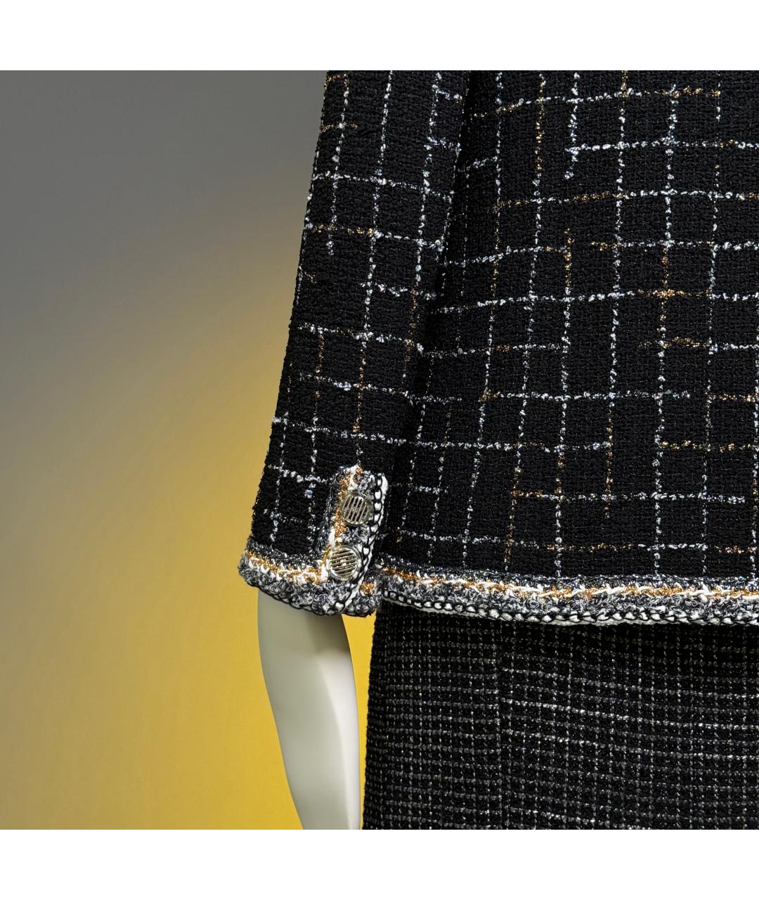 CHANEL Черный твидовый жакет/пиджак, фото 7