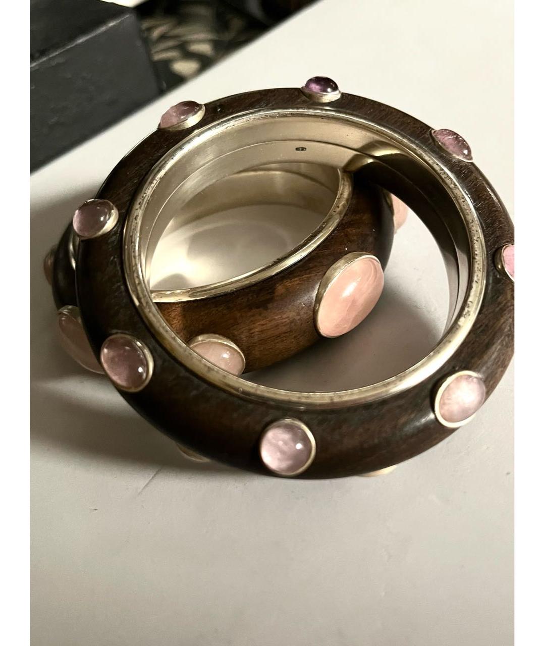 BOTTEGA VENETA Коричневый стеклянный браслет, фото 3