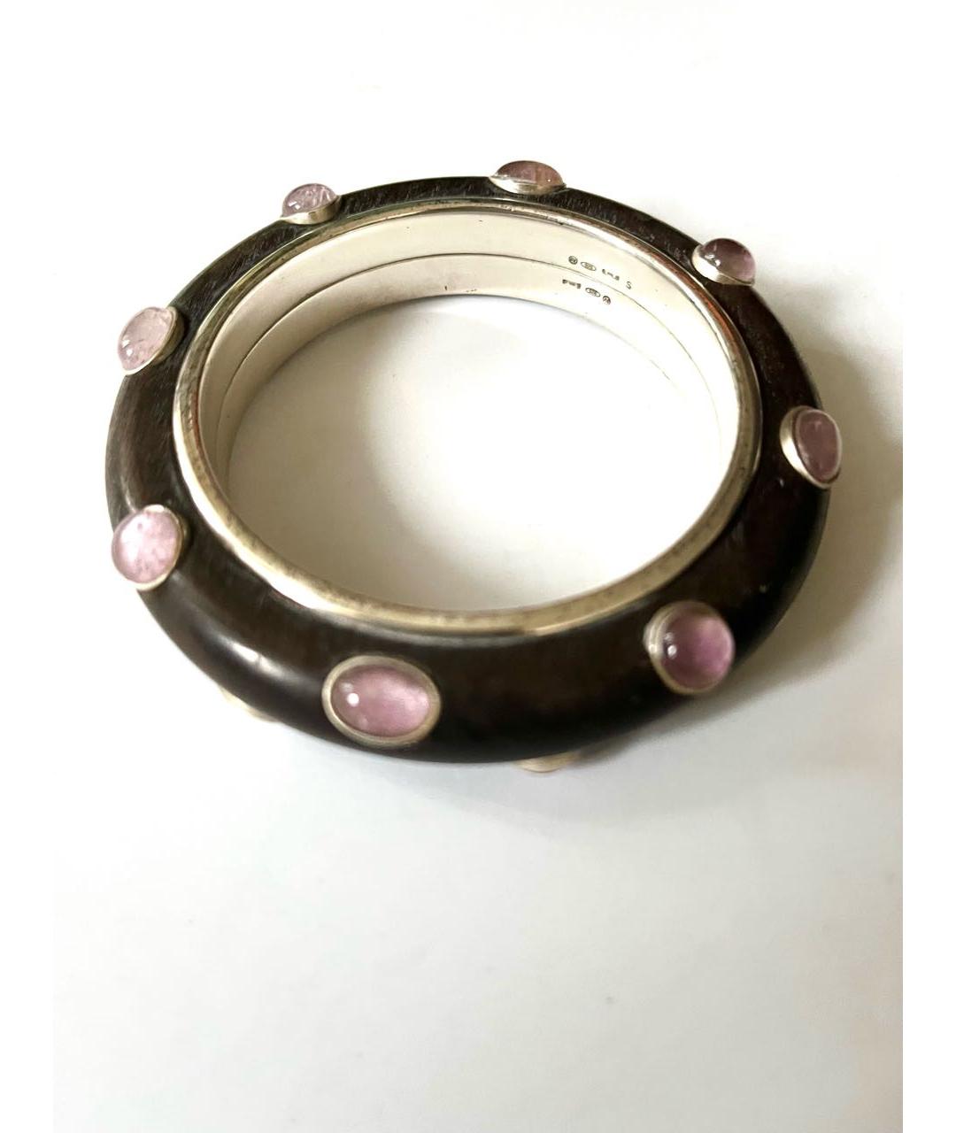 BOTTEGA VENETA Коричневый стеклянный браслет, фото 7