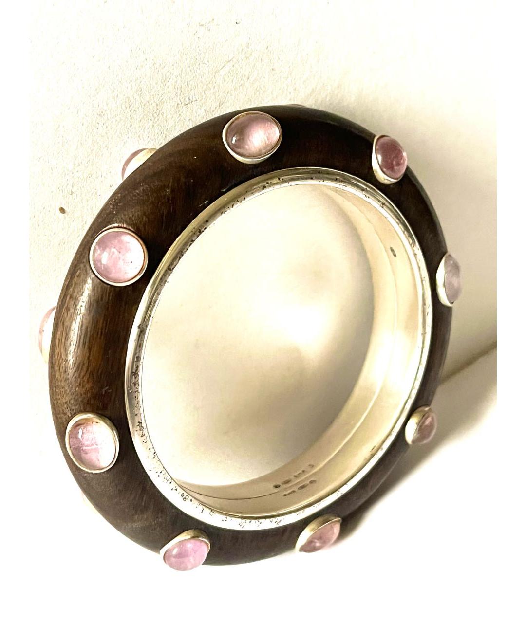 BOTTEGA VENETA Коричневый стеклянный браслет, фото 9