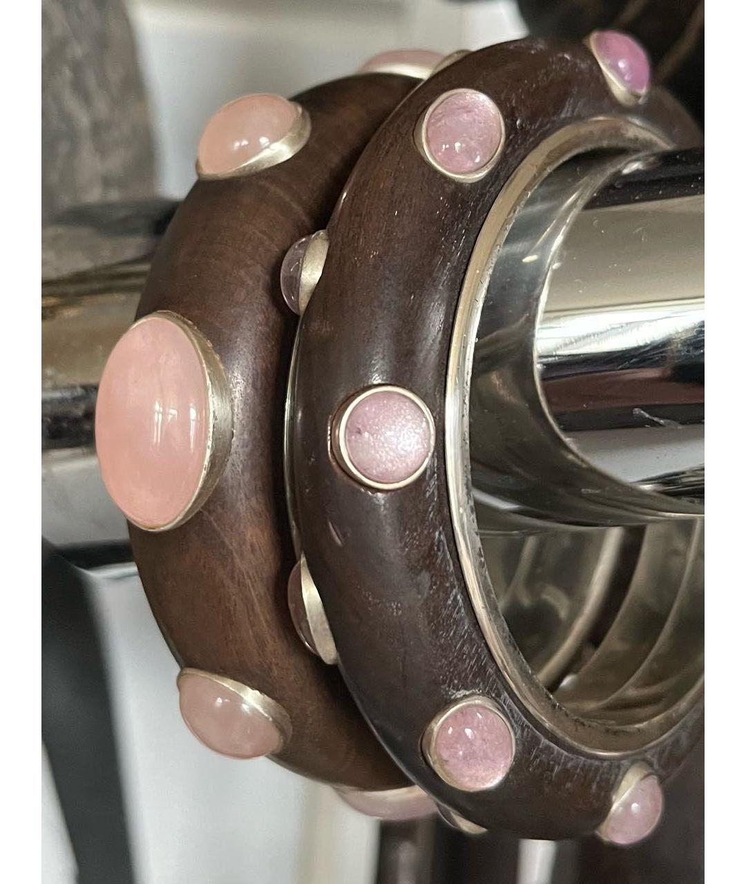 BOTTEGA VENETA Коричневый стеклянный браслет, фото 8