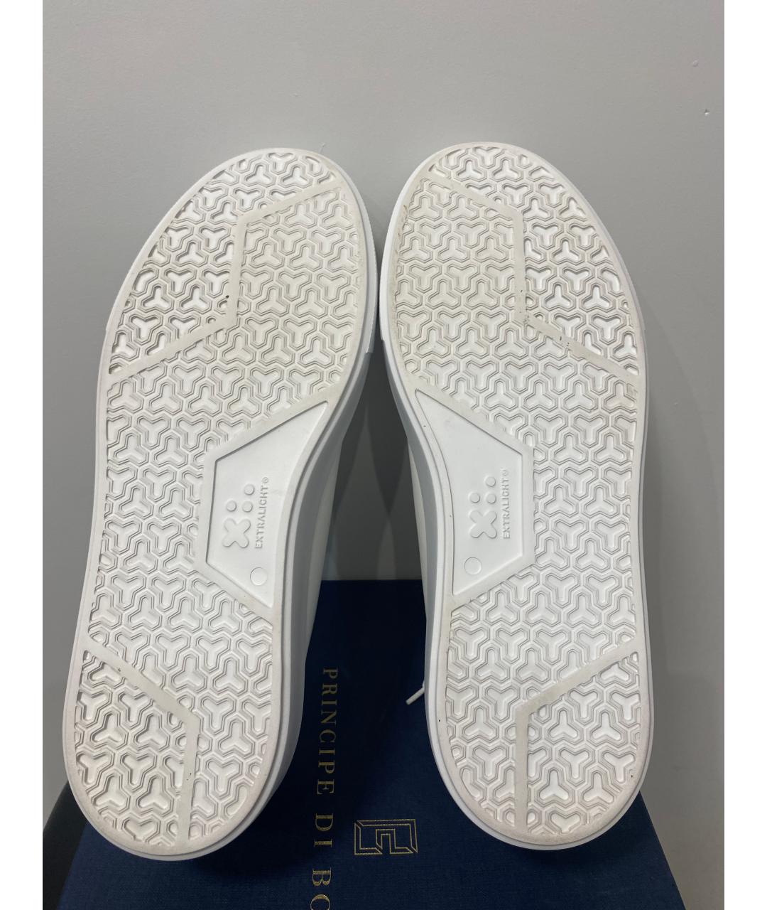 Principe di Bologna Белые кожаные низкие кроссовки / кеды, фото 5