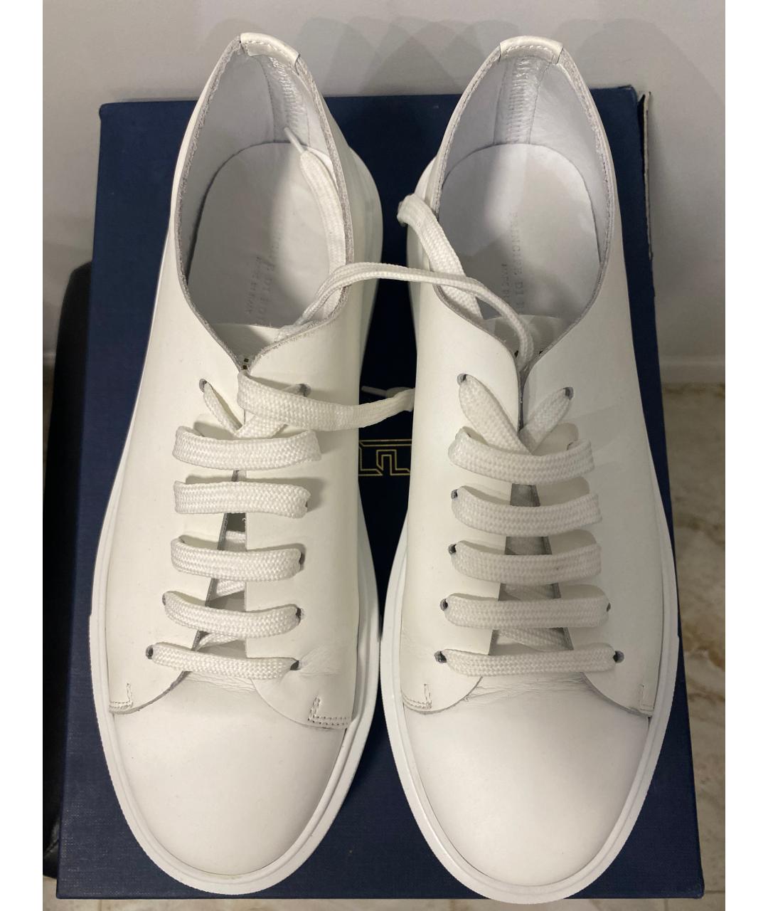 Principe di Bologna Белые кожаные низкие кроссовки / кеды, фото 3