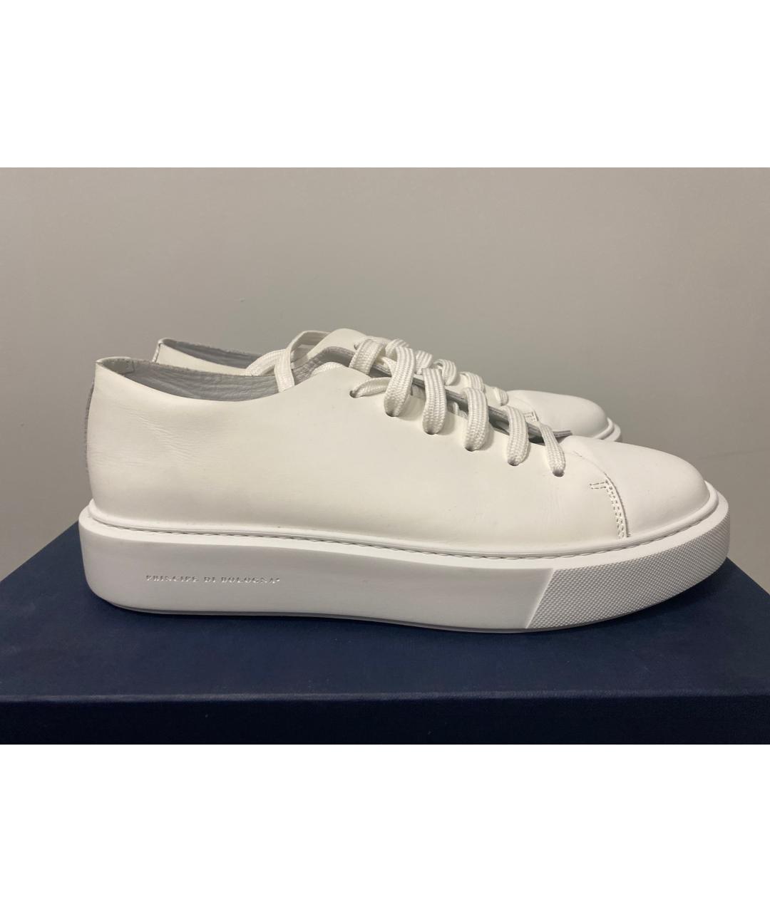 Principe di Bologna Белые кожаные низкие кроссовки / кеды, фото 6