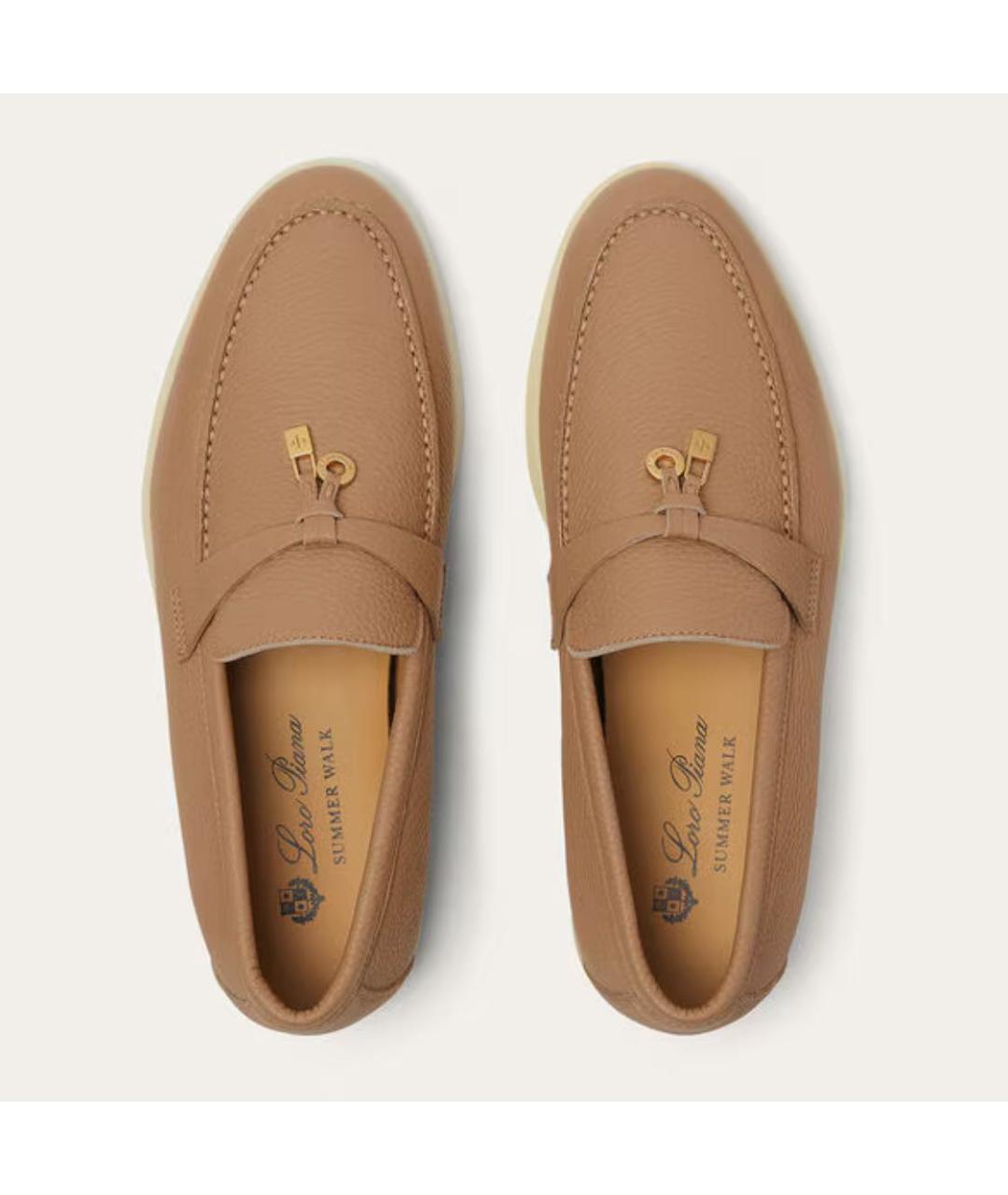 LORO PIANA Коричневые кожаные лоферы, фото 4