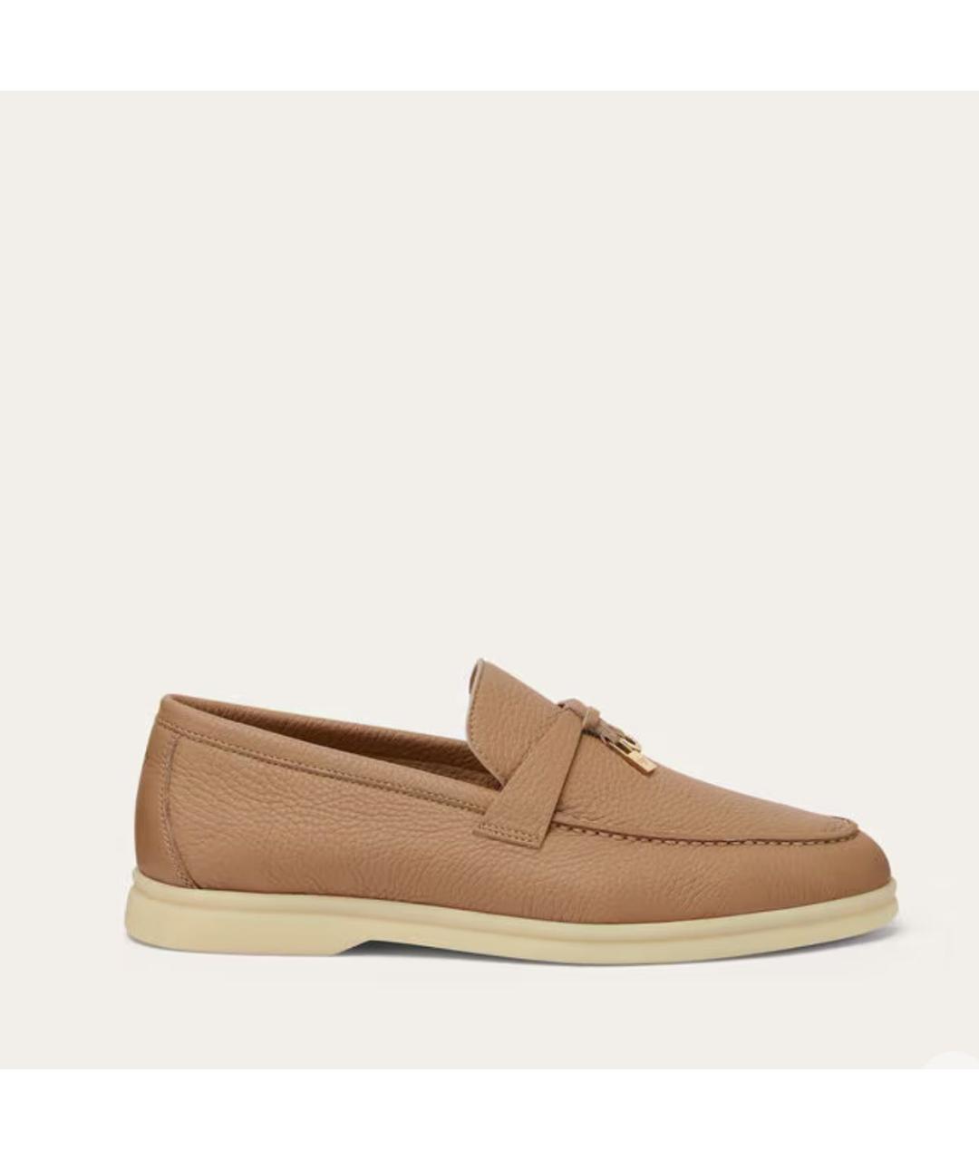 LORO PIANA Коричневые кожаные лоферы, фото 5