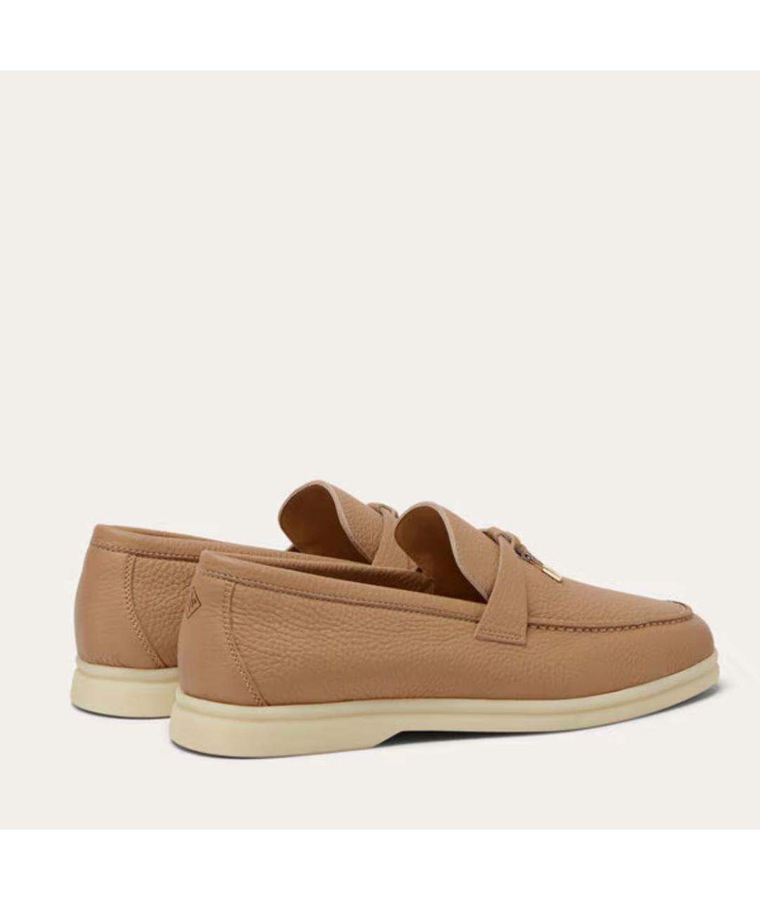 LORO PIANA Коричневые кожаные лоферы, фото 3