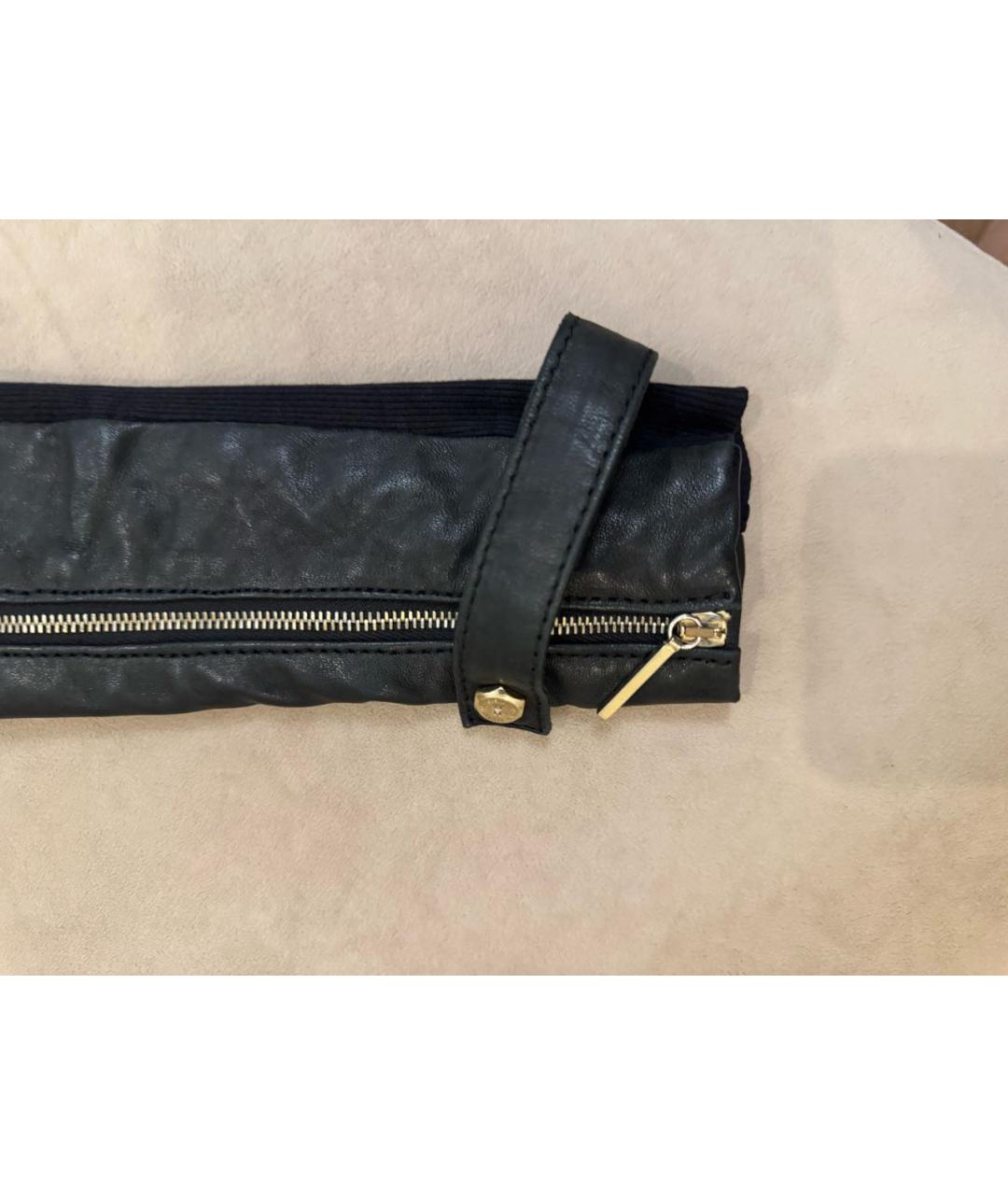 ELISABETTA FRANCHI Черная кожаная куртка, фото 5