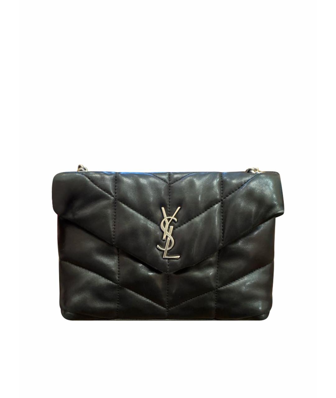 SAINT LAURENT Черная кожаная сумка через плечо, фото 1