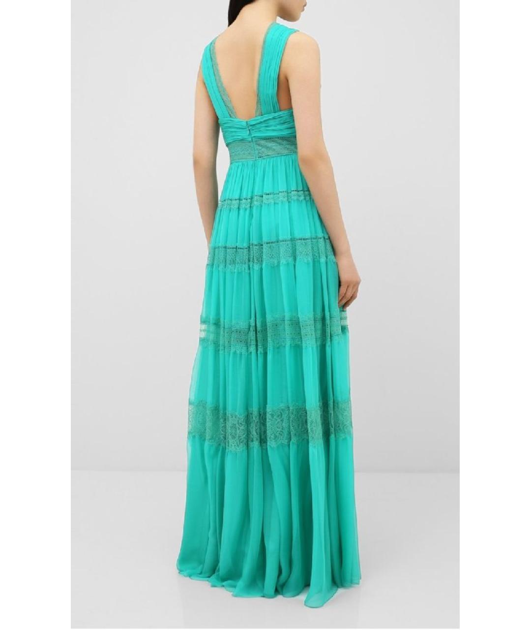ZUHAIR MURAD Бирюзовое шелковое платье, фото 2