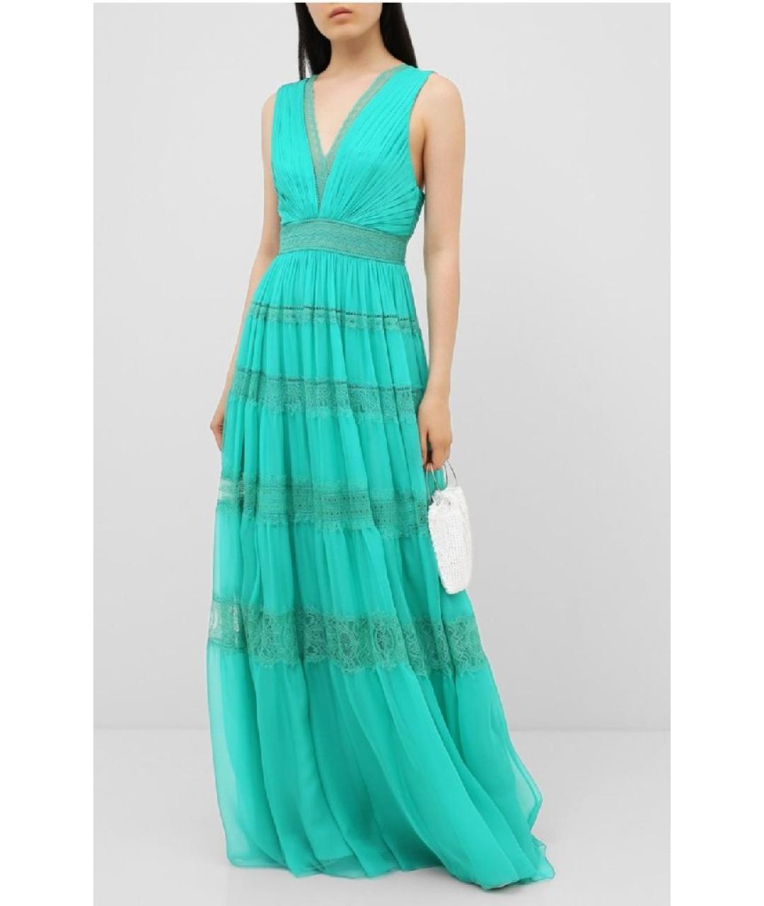 ZUHAIR MURAD Бирюзовое шелковое платье, фото 7