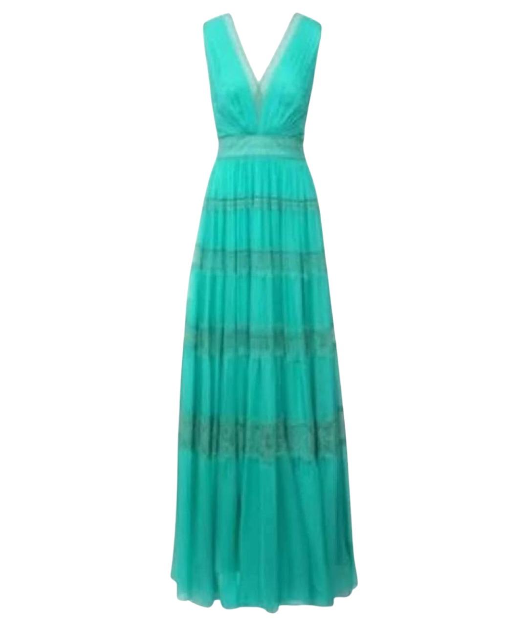 ZUHAIR MURAD Бирюзовое шелковое платье, фото 1