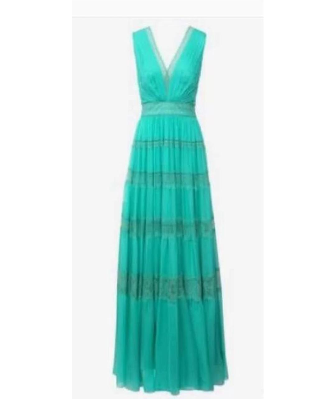 ZUHAIR MURAD Бирюзовое шелковое платье, фото 8