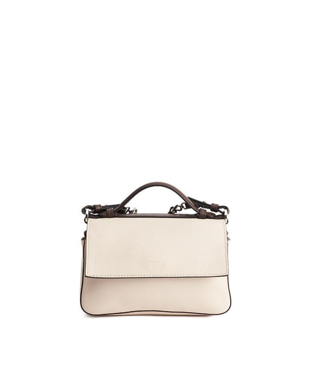 FENDI Коричневая кожаная сумка через плечо, фото 3