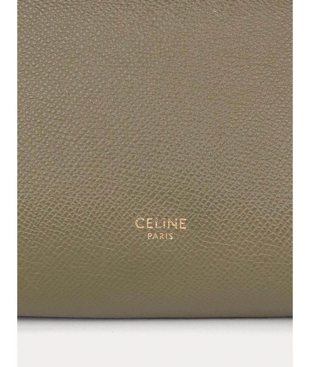 CELINE Зеленая кожаная сумка через плечо, фото 7