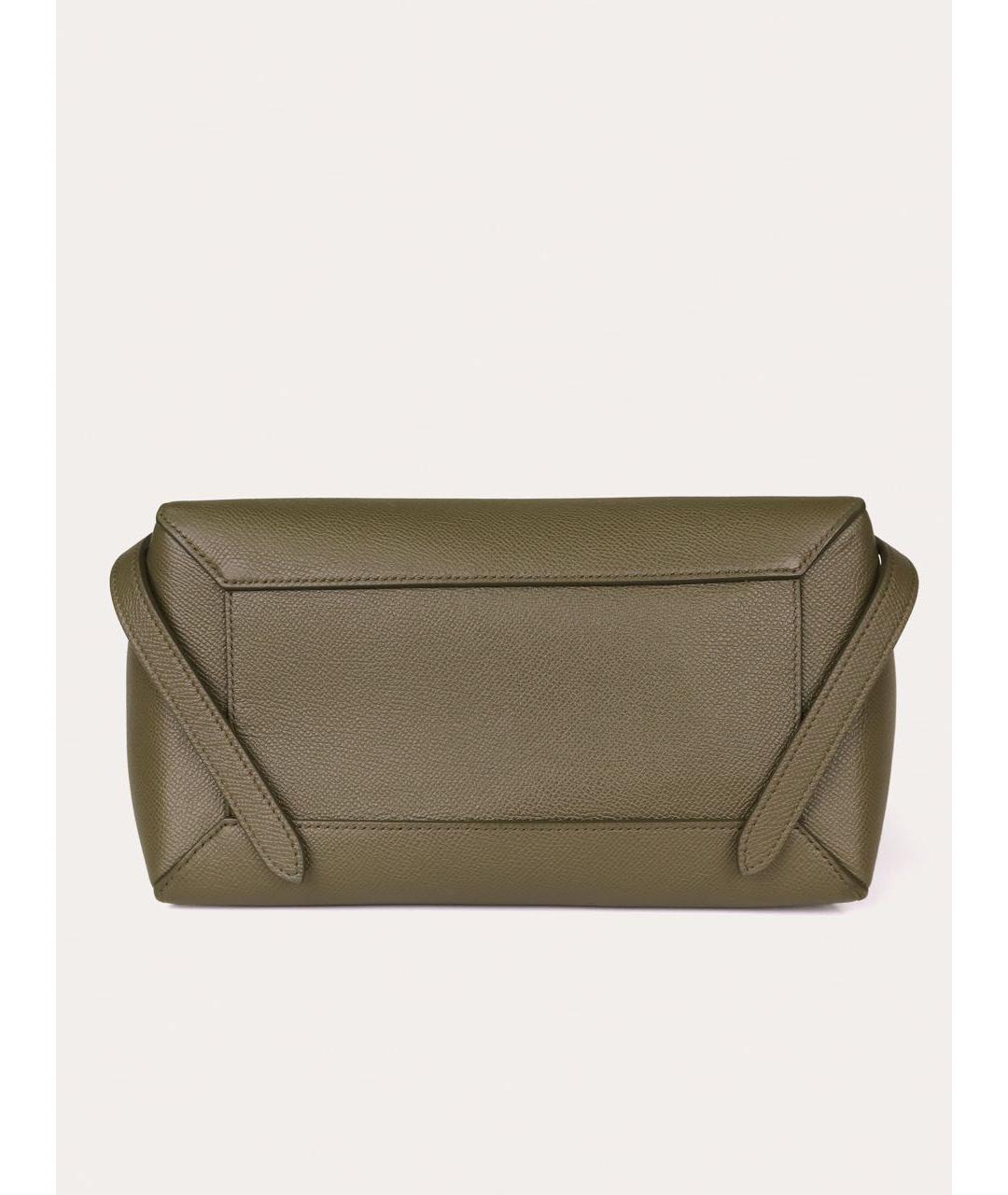 CELINE Зеленая кожаная сумка через плечо, фото 6