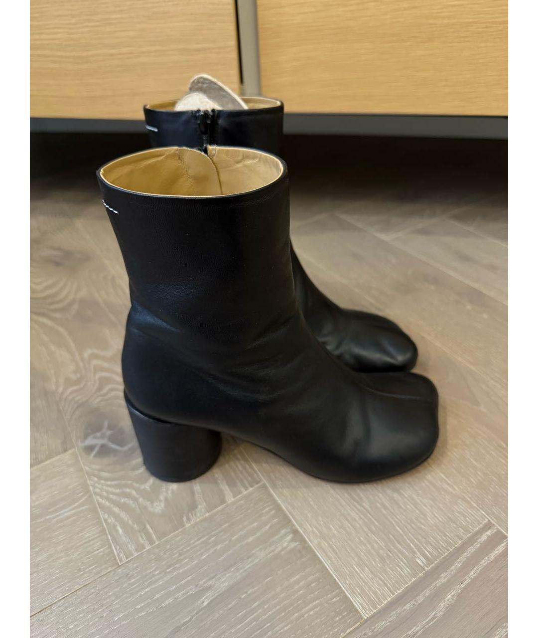 MM6 MAISON MARGIELA Черные кожаные ботинки, фото 7