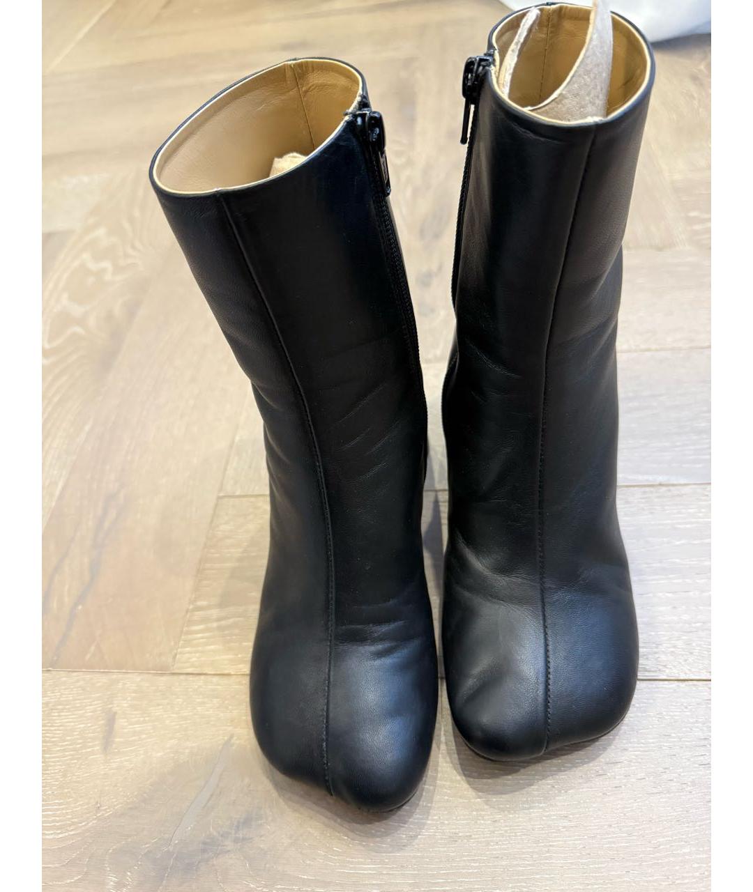 MM6 MAISON MARGIELA Черные кожаные ботинки, фото 2