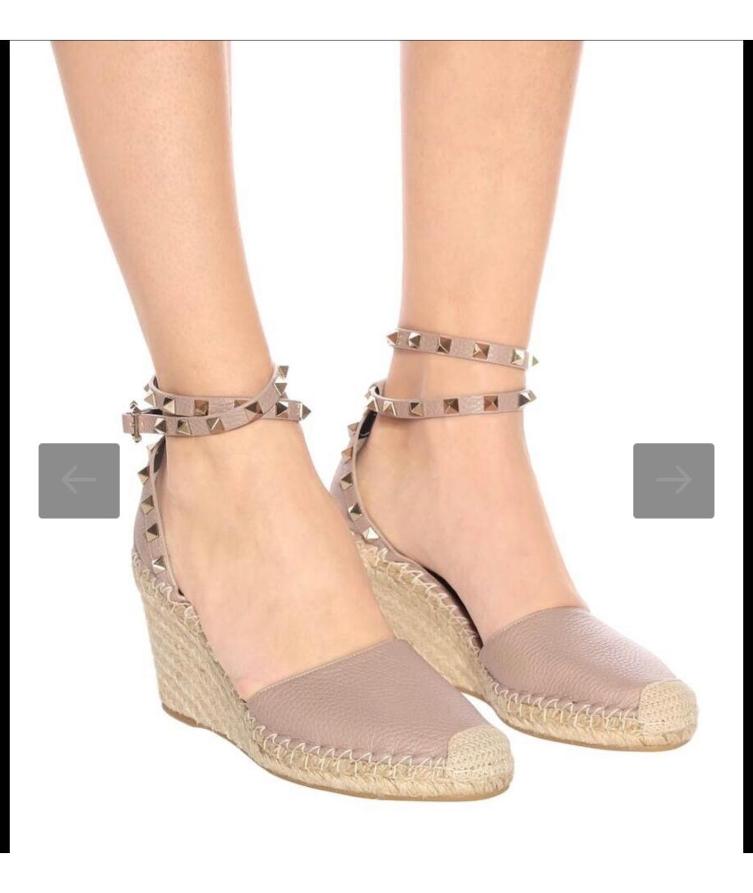 VALENTINO Розовые кожаные эспадрильи, фото 7