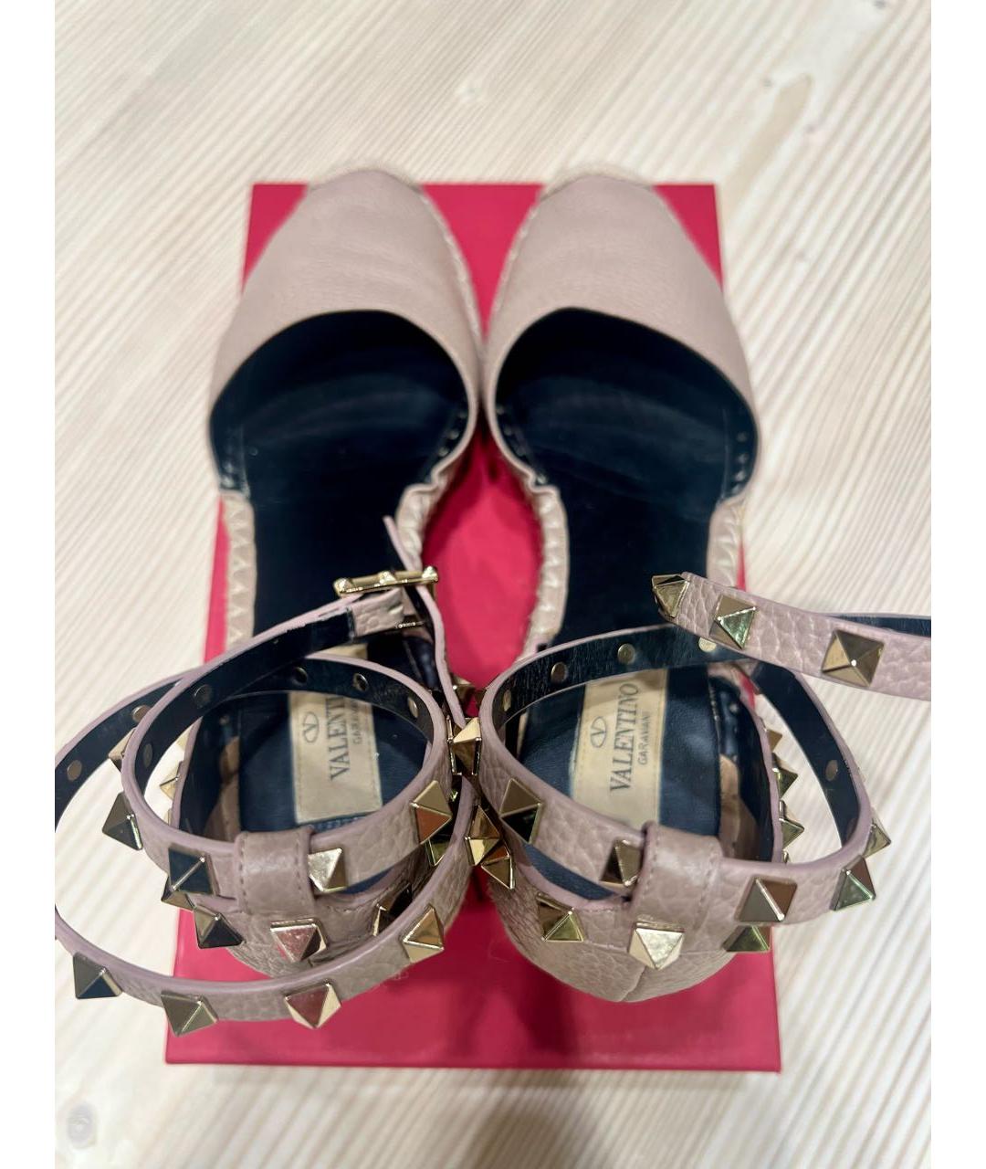 VALENTINO Розовые кожаные эспадрильи, фото 2